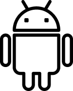 Android operating system icon representing mobile app development for Android devices.
