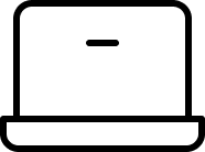 Laptop icon representing software development, coding environments, and technical execution.